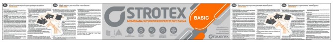 Промисловий зразок «1.-18. УПАКОВКА ДЛЯ ПОКРІВЕЛЬНИХ ПЛІВОК ТА МЕМБРАН «STROTEX FOLIAREX»», реєстраційний номер №48486